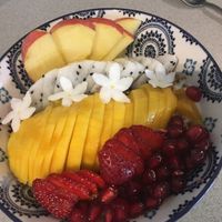 Greek Yoghurt with Fruit, honey and homemade granola at AIRbarre Cafe in Phuket