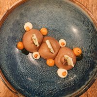 Chocomousse met duindoorn en basilicum  at Lento in Hasselt