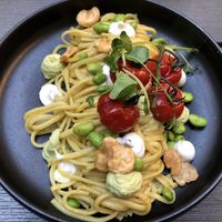 Linguini with madras curry  at Lento in Hasselt