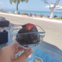 Chocolate icecream at Copa Cabana in Patmos