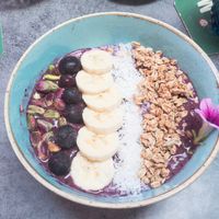 Vegan smoothie bowl until 2pm available at Copa Cabana in Patmos