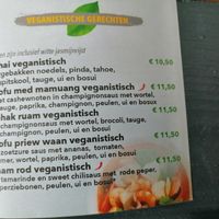 Thai paradise vegan menu at Thai Paradise in Assen