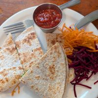 Quesadilla (vegan version) at The Naam in Vancouver