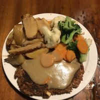 Veggie vegan steak  at The Naam in Vancouver