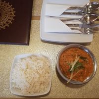 Curry with rice at Małe Indie in Lublin