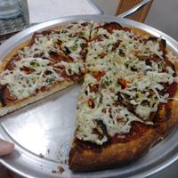 The pizza with the violife cheese is soooo good. I loved all the vegan meats on it too! at Quality Foods in Lutz