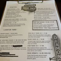 Menu  at Economy Shoe Shop in Halifax