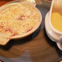 Crumble and soy custard at The Dormouse in York