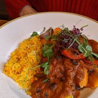 Vegan curry at The Fox House in Hope Valley