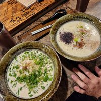 The two vegan ramens at Kyoto Engine Ramen in Kyoto