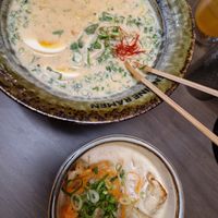 Vegetarian ramen and vegan side dish. Loved both. I can recommend to order also the vega side dish. Though you will be stuffed 😁 at Kyoto Engine Ramen in Kyoto