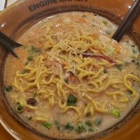 The zesty vegan raman after mixing up all the goodness. at Kyoto Engine Ramen in Kyoto