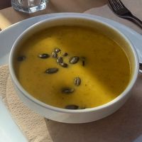 Crema de calabaza y brócoli at L'Hortet in Barcelona