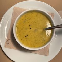 Courgettesoep  at L'Hortet in Barcelona