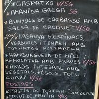 Menu del día d'avui at L'Hortet in Barcelona