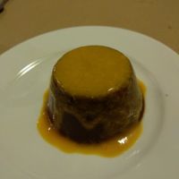 Chocolate Blancmange with Mango Sauce at L'Hortet in Barcelona