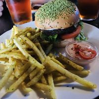 The burger tasted really and also the fries were yummi   at Veganaes in Reykjavik