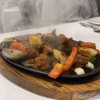 Sizzling Mongolian “chicken"  at Michael's Oriental Restaurant in Eight Mile Plains