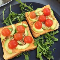 Avocado toast at Mestna Kavarna in Piran