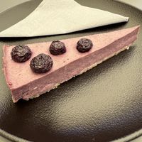 Blueberry, raw, vegan cake!  at Mestna Kavarna in Piran