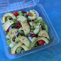 Avocado salad at Mestna Kavarna in Piran