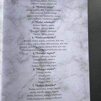 Menu  at Mestna Kavarna in Piran