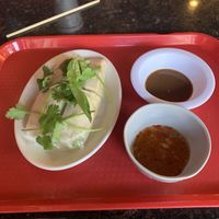 Ham veg spring roll with fresh peanut sauce at Saigon Pho in Tucson