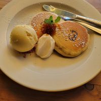 Yuzu pancakes #Veganuary at Vegan Cafe PQ's in Tokyo