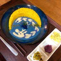 Blue dragon curry at Vegan Cafe PQ's in Tokyo