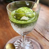 Matcha affgato  at Vegan Cafe PQ's in Tokyo