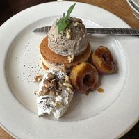 Fig & earl grey pancakes  at Vegan Cafe PQ's in Tokyo