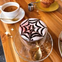 Spider web cocoa   at Vegan Cafe PQ's in Tokyo