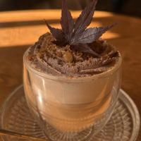 November 2025 seasonal latte  at Vegan Cafe PQ's in Tokyo