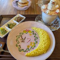christmas curry and pancakes at Vegan Cafe PQ's in Tokyo