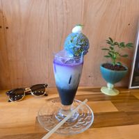 Purple Float at Vegan Cafe PQ's in Tokyo