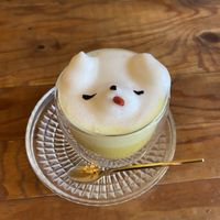 Dog Café Latte  at Vegan Cafe PQ's in Tokyo