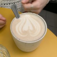 Chai latte with oat milk  at Cafe Kunst Haus in Vienna