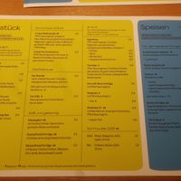 Breakfast menu at Cafe Kunst Haus in Vienna