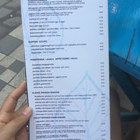 Menu part 1 at Cafe Kunst Haus in Vienna