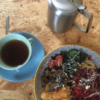 Vegan breakfast at The Cow Bog in Londonderry