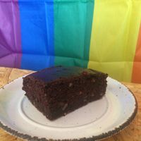 Vegan brownie  at The Cow Bog in Londonderry