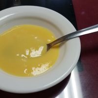 Mango pudding--delicious & made in house by the Chef at Bombay Palace in Knoxville