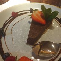 Vegan chocolate tart ...amazing! at Saxon Mill in Warwick