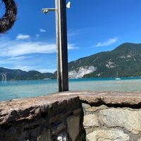 view from our table at Gamsjaga in Salzburg
