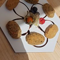 Mushroom, cheese and artichoke croquetas at Cor de Carxofa in Benicarlo