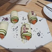 Raw cannellony at Cor de Carxofa in Benicarlo