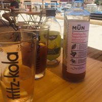 Fresh and healthy bev on a sunny day at Cor de Carxofa in Benicarlo