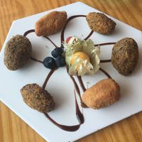 Croquetas. My favorite was the artichoke one.  at Cor de Carxofa in Benicarlo