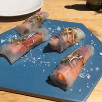 Rollitos de hoja de arroz at Cor de Carxofa in Benicarlo