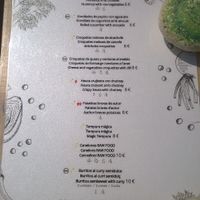 Menu for single dishes at Cor de Carxofa in Benicarlo
